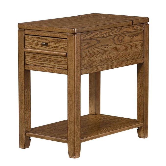 Hammary Chairsides Medium Stain Oak Downtown Chairside Table HAM-200-018