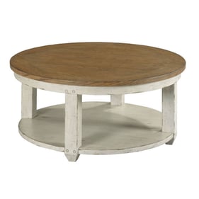 Hammary Chambers Medium Brown Rustic White Coffee Table