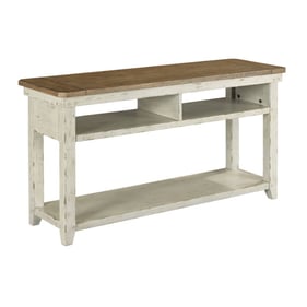 Hammary Chambers Medium Brown Rustic White Sofa Table