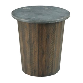 Hammary Hidden Treasures Blue Brown Round Spot Table