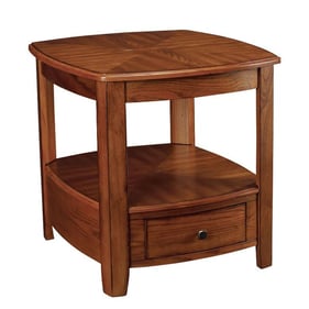 Hammary Primo Warm Medium Brown Rectangular Drawer End Table