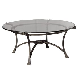 Hammary Sutton Dark Burnished Steel Round Cocktail Table