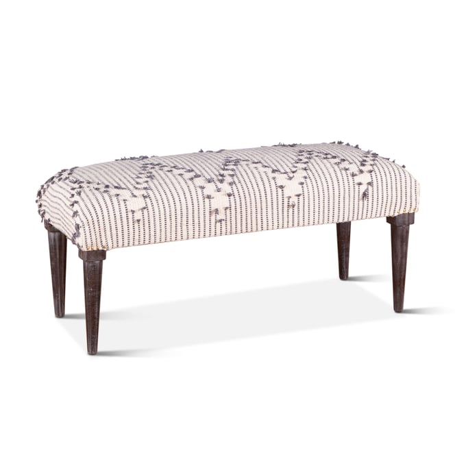 World Interiors Algiers Handloom Durry Accent Bench WIF-ZWALGRBN42D