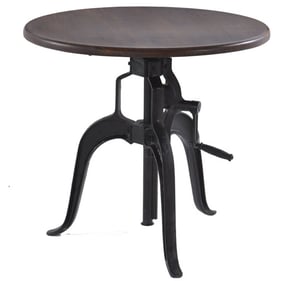 World Interiors Artezia Brown 30 Inch Adjustable Crank Side Table