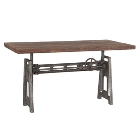 World Interiors Artezia Brown Adjustable Crank Desk