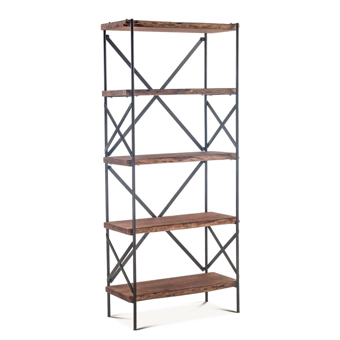 World Interiors Blayne Brown 78 Inch Tall Bookshelf WIF-ZWBABS34RW