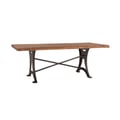 Blayne 80-Inch Live Edge Dining Table with Antique Zinc Base