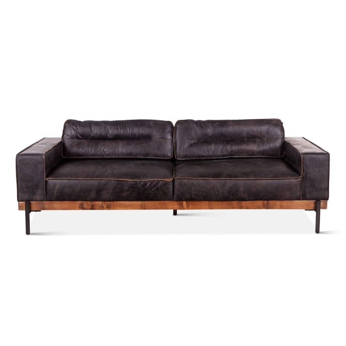 World Interiors Chiavari Black Distressed Antique Ebony Sofa WIF-ZWCIAMSFAE