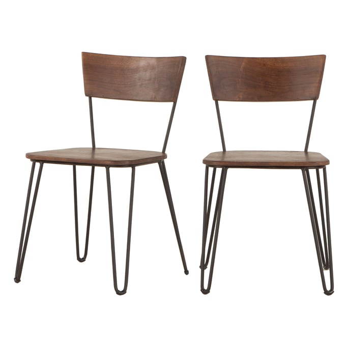 2 World Interiors Grandby Brown Dining Chairs WIF-ZWGAN189WN-2X