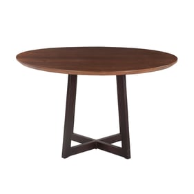 World Interiors Mapai Brown Wood 48 Inch Round Dining Table