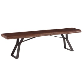 World Interiors Nottingham Brown 72 Inch Dining Bench