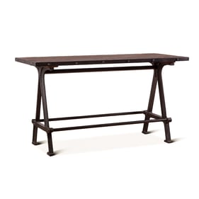 World Interiors Paxton Brown 66 Inch Reclaimed Teak Gathering Table