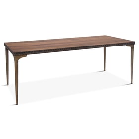 World Interiors Vallarta Brown Two Tone Wood 78 Inch Dining Table