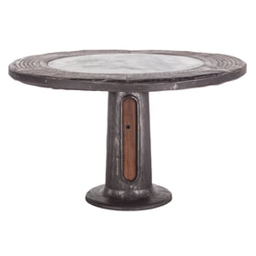 World Interiors Welles Gray 53 Inch Round Table