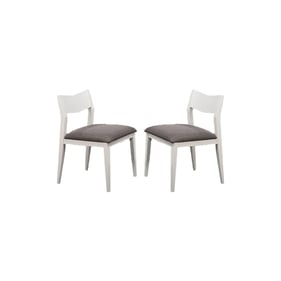 2 Iconic Furniture Shadow Grey White Dining Chairs