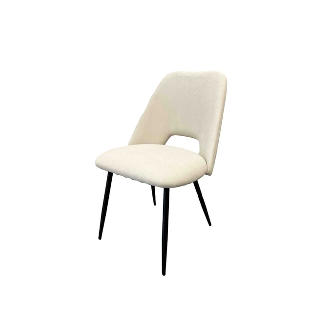 2 Iconic Furniture White Austin Dining Chairs ICON-DC186-UF860-1B