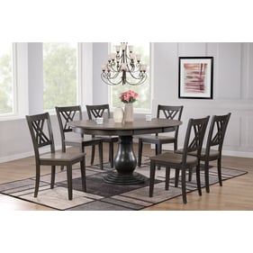 Iconic Furniture Grey Blackstone Transitional 7pc Bella Dining Set