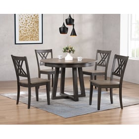 Iconic Furniture Grey Blackstone 5pc Pedestal Dining Set