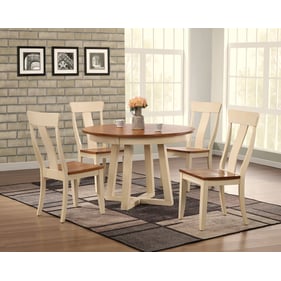 Iconic Furniture Caramel Biscotti 5pc Pedestal Dining Set