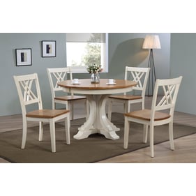 Iconic Furniture Caramel Biscotti 5pc Dining Set with X Back Chair