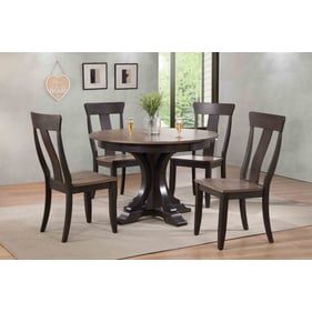 Iconic Furniture Grey Blackstone Panel Back 5pc Dining Set