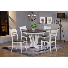 Iconic Furniture Shadow Grey White 5pc Hudson Dining Set