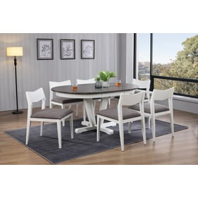 Iconic Furniture Shadow Grey White 7pc Mindy Dining Set