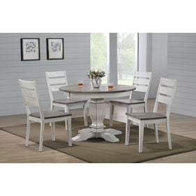 Iconic Furniture Ash Stormy White 5pc Dining Set