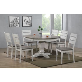 Iconic Furniture Ash Stormy White 7pc Dining Set