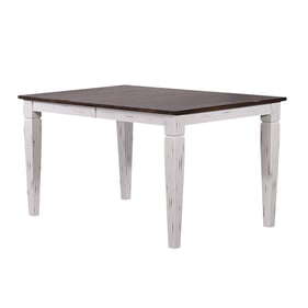 Iconic Furniture Distressed Cocoa Brown White Loft Dining Table