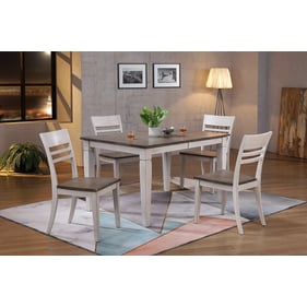 Iconic Furniture Stormy White Rectangle 5pc Dining Set