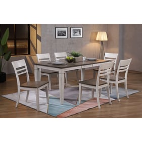 Iconic Furniture Stormy White Rectangle 7pc Dining Set