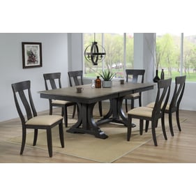 Iconic Furniture Grey Blackstone Upholstered 7pc Dining Set