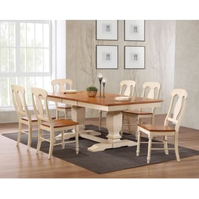 Iconic Furniture Caramel Biscotti Napoleon 7pc Dining Set