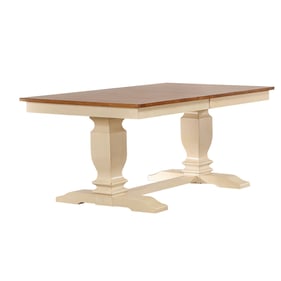 Iconic Furniture Caramel Biscotti Double Pedestal Dining Table