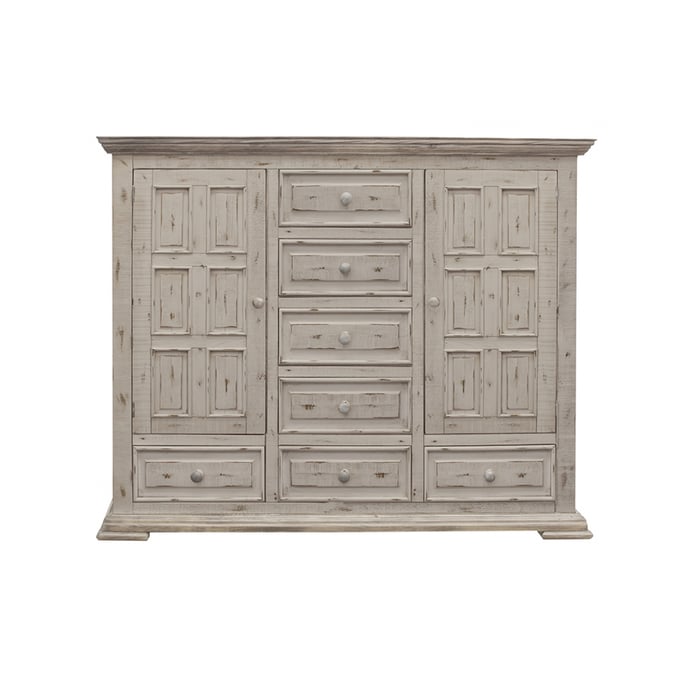 IFD Terra White Distressed 7 Drawer Mule Chest IFD-1022MULE