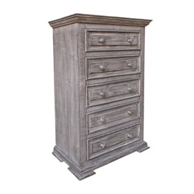 IFD Terra Gray Distressed 5 Drawer Chest