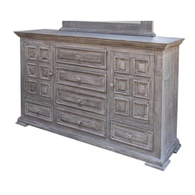 IFD Terra Gray Distressed 6 Drawer Dresser