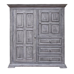 IFD Terra Gray Distressed 3 Drawer Gentlemans Chest