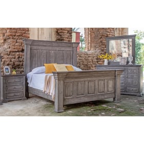 IFD Terra Gray Distressed 4pc Cal King Bedroom Set