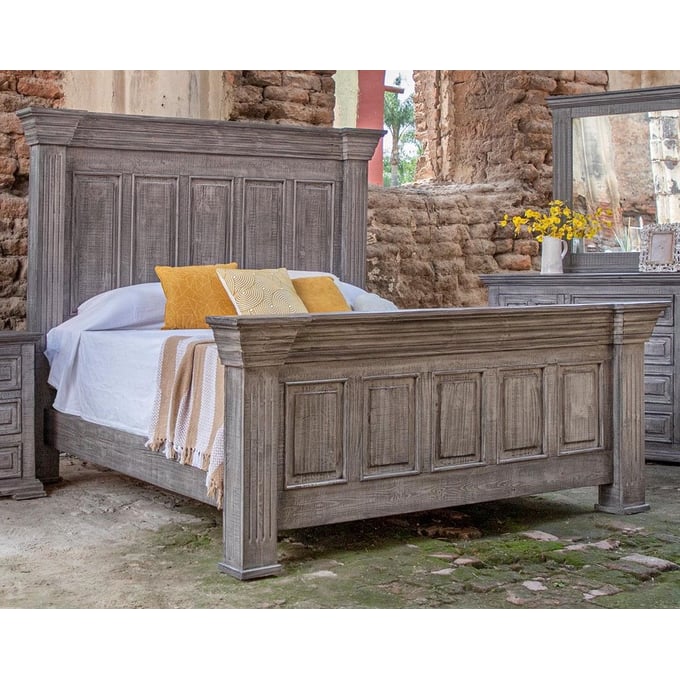 IFD Terra Gray Distressed Cal King Bed IFD-1041RLSCK-CK-BED