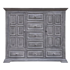 IFD Terra Gray Distressed 7 Drawer Mule Chest