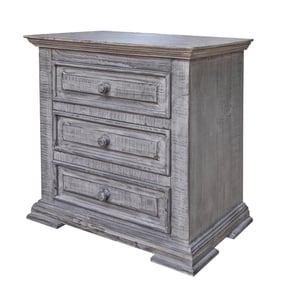 IFD Terra Gray Distressed 3 Drawer Nightstand