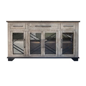 IFD Arizona Gray 3 Drawer Console