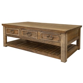 IFD Montana Two Tone Light Brown 6 Drawer Cocktail Table