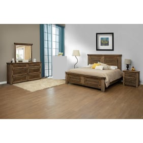 IFD Montana Two Tone Light Brown 4pc Queen Bedroom Set