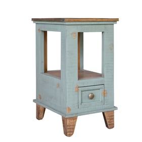 IFD Toscana Sage Green Drawer Chair Side Table