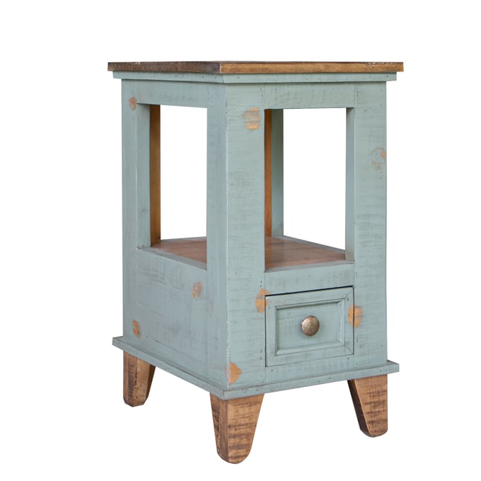 IFD Toscana Sage Green Drawer Chair Side Table IFD-1601CST