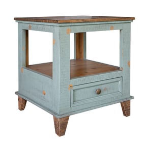 IFD Toscana Sage Green Drawer End Table