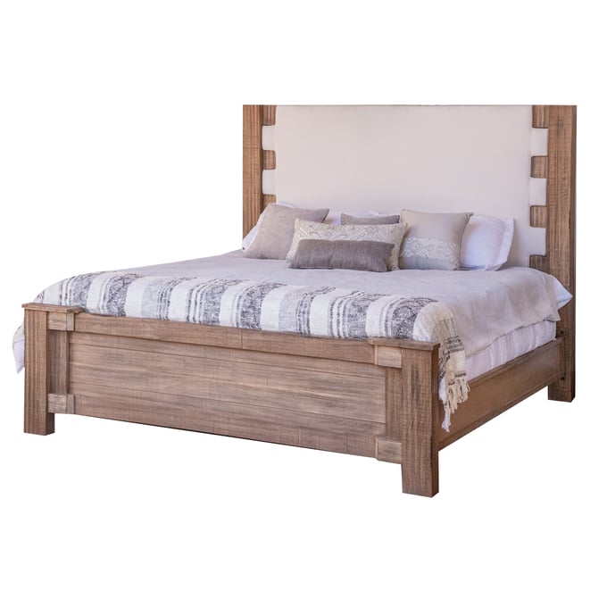 IFD Berlin Natural Brown King Upholstered Bed IFD-2051HBDEK-K-BED